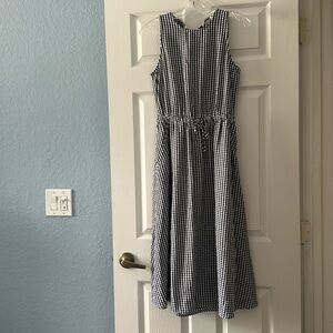 LOFT black and white gingham a line dress Size XS